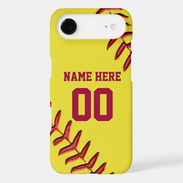 Softball iPhone Cases for Newest to Older iPhones (Back)