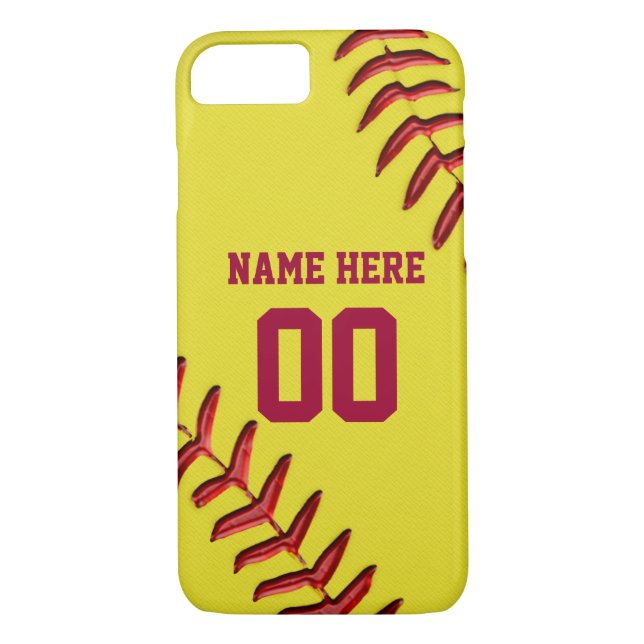 Softball iPhone Cases for Newest to Older iPhones (Back)