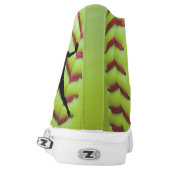 Softball iPitch Optic Yellow Kicks High-Top Sneakers (Left Shoe Back)