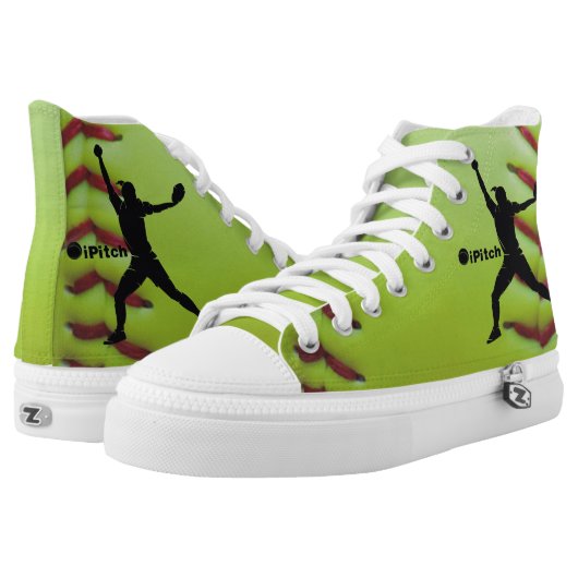 Softball iPitch Optic Yellow Kicks High-Top Sneakers (Pair)