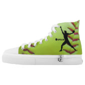 Softball iPitch Optic Yellow Kicks High-Top Sneakers (Left Shoe Outside)