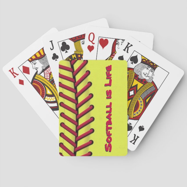 Softball is Life Poker Cards (Back)