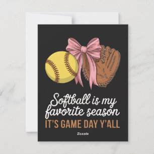 Softball is My Favorite Season Holiday Card