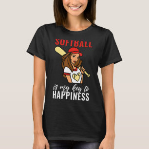 Softball is my Key to Happiness   Softball T-Shirt