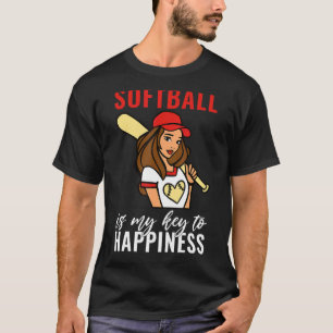 Softball is my Key to Happiness   Softball T-Shirt