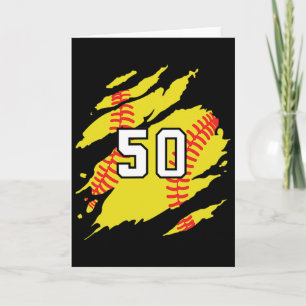 Softball Jersey Number #50 Sports Player Fan Jerse Card
