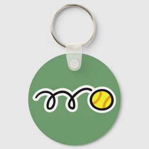 Softball Keychain