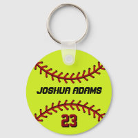 Softball Keychain for Sports Fans and Athletes