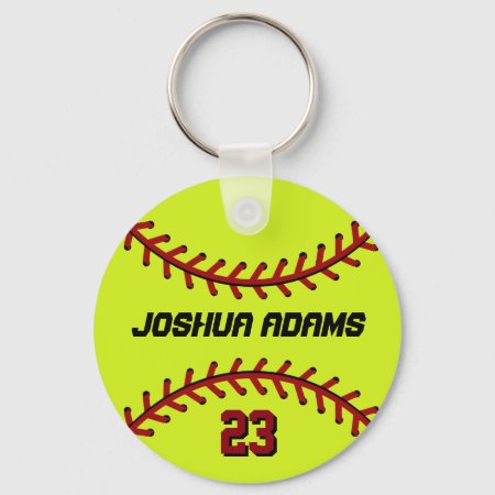 Softball Keychain For Sports Fans And Athletes