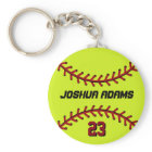 Softball Keychain for Sports Fans and Athletes