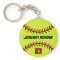 Softball Keychain for Sports Fans and Athletes