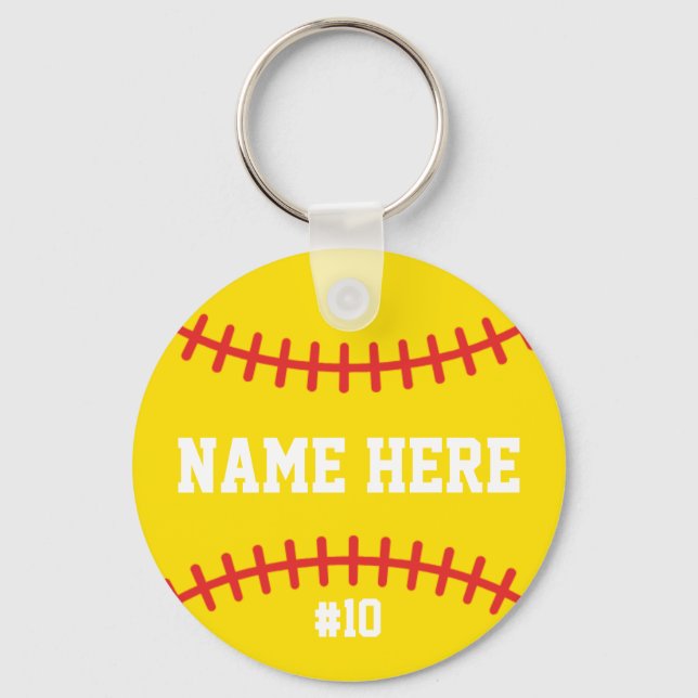 Softball Keychain Girls Team Cheap Athletes Player (Front)