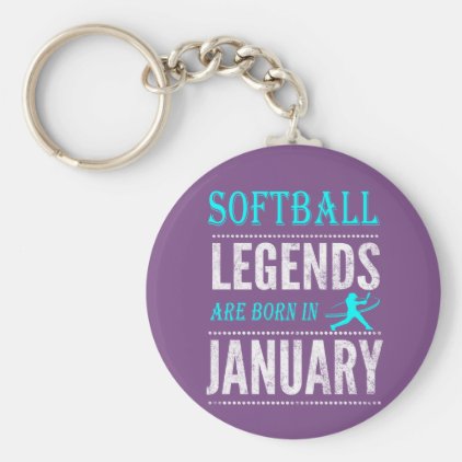 Softball Legend Boys are born in August Keychain