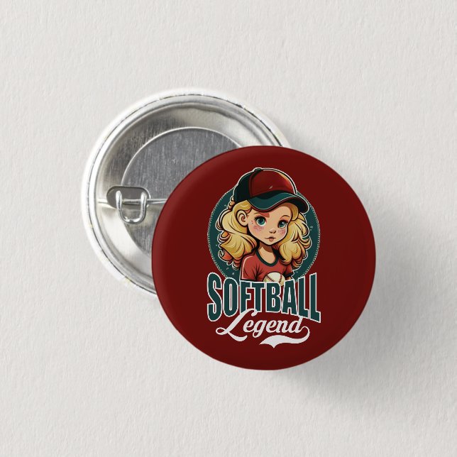 Softball Legend Button (Front & Back)