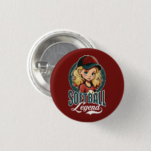 Softball Legend Button