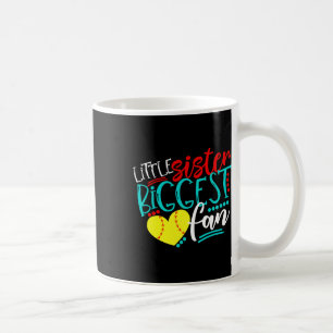 Softball-little Sister Biggest Fan  Coffee Mug