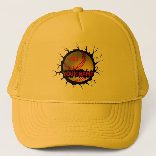 Softball Logo Softball Custom Name Softball Gift Trucker Hat