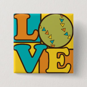 Softball Love Button