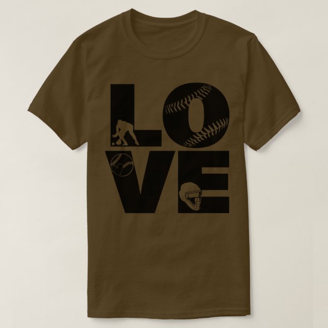 Softball LOVE Funny 2 T-Shirt (Design Front)