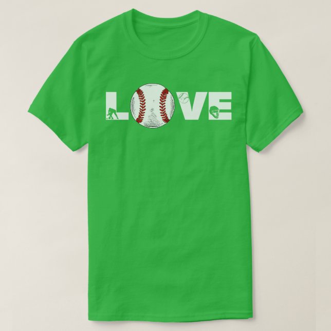 Softball LOVE Funny 3 T-Shirt (Design Front)