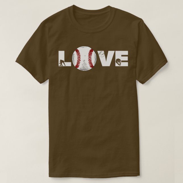 Softball LOVE Funny 4 T-Shirt (Design Front)