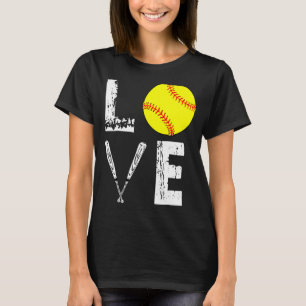 Softball Love Girls Forever Best Birthday T-Shirt