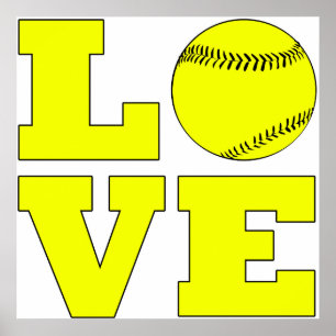 Softball Love Poster