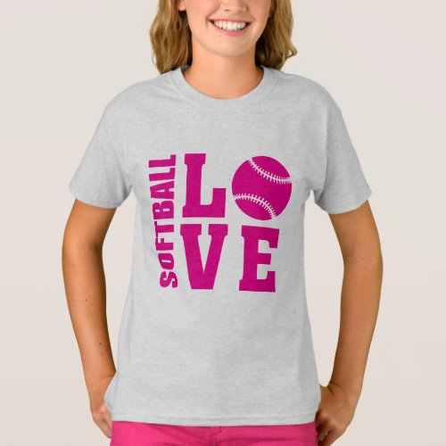 Softball Love Softball T_Shirt