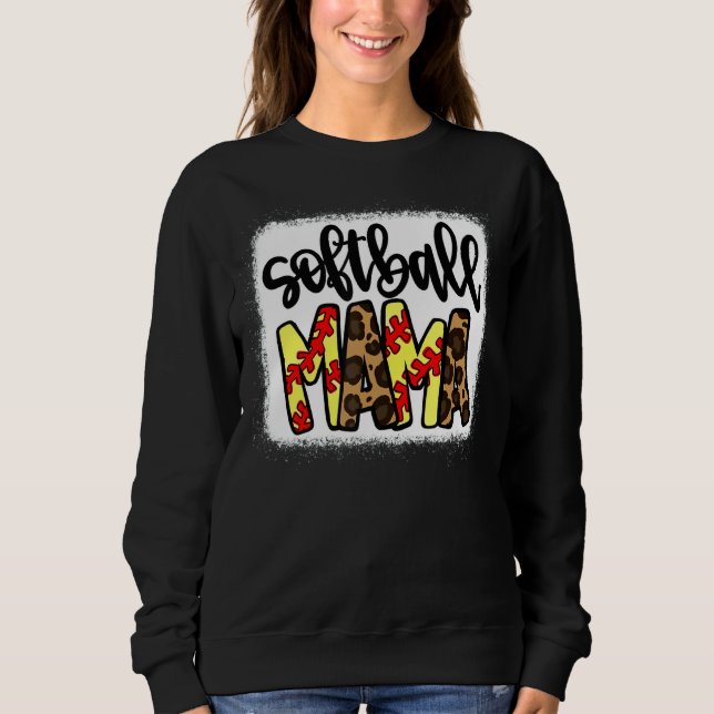 Softball Mama Leopard Sweatshirt (Front)