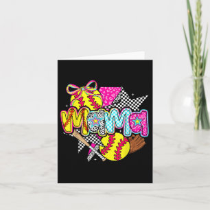 Softball Mama Mom Softball Game Day Vibes Mothers Card