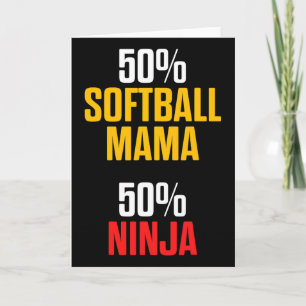 Softball Mama Proud Mom Team Player _1 Card