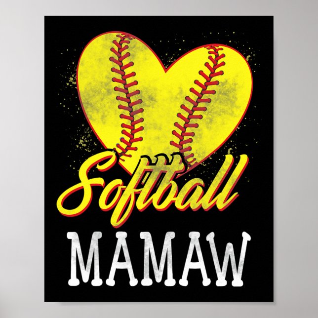 Softball Mamaw Softball Player  Poster (Front)