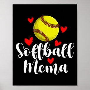 Softball Mema Of A Softball Player Mema Poster