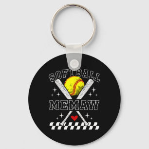 Softball Memaw Of A Softball Player Memaw _1  Keychain