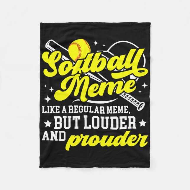 Softball Meme Definition Meme Of A Softball Player Fleece Blanket (Front)
