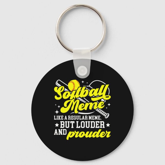 Softball Meme Definition Meme Of A Softball Player Keychain (Front)