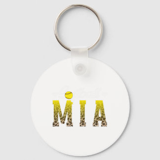 Softball Mia Leopard Grandma Mia Of A Softball Pla Keychain