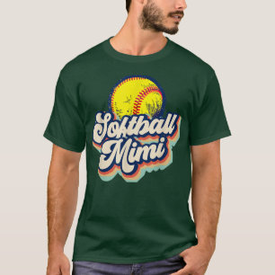 Softball Mimi Busy Raising Ballers Family Grandma T-Shirt