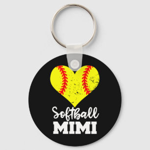 Softball Mimi Funny Softball Player Mimi Keychain