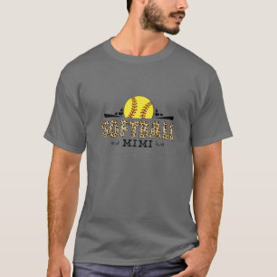 Softball Mimi Leopard Pattern Mother’S Day Lover T-Shirt
