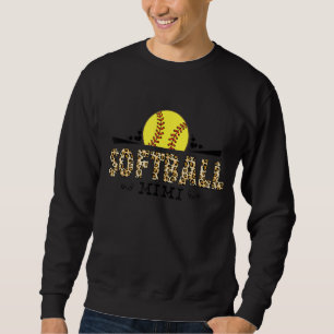 Softball Mimi Leopard Pattern Motheru2019s Day Sweatshirt