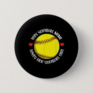 Softball Mimi Proud Mimi Of A Softball Player  Button
