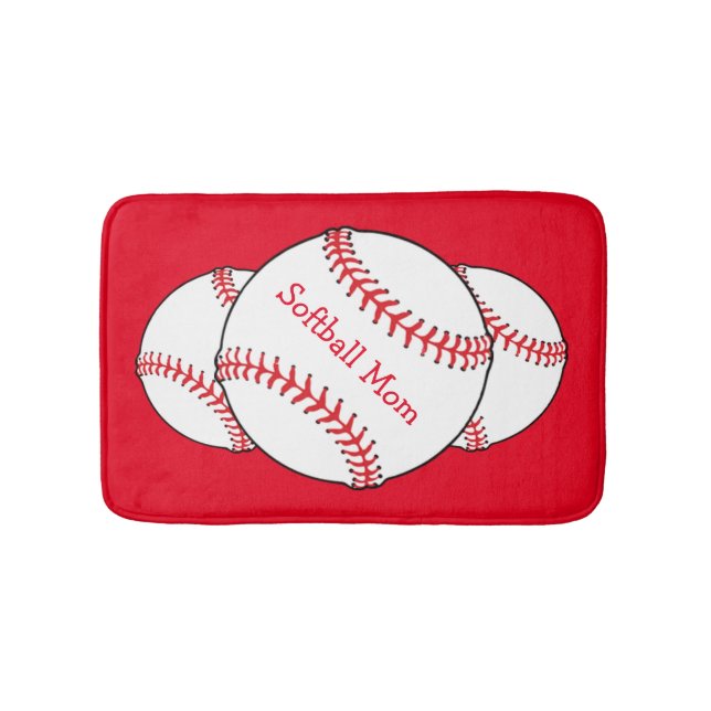 Softball Mom Bath Mats (Front)
