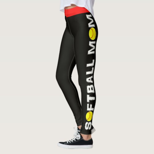 Softball Mom Bold Design Leggings