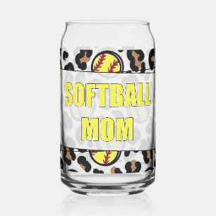 Softball mom can glass
