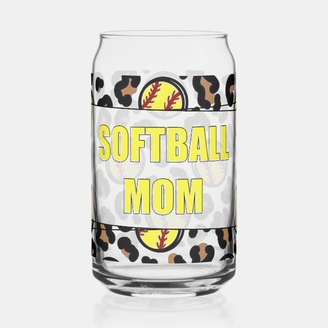 Softball mom can glass (Left)