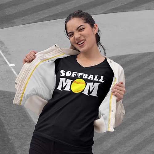 Softball Mom Custom Player Name and Number T_Shirt