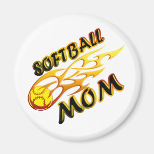 Softball Mom (flame) copy.png Magnet