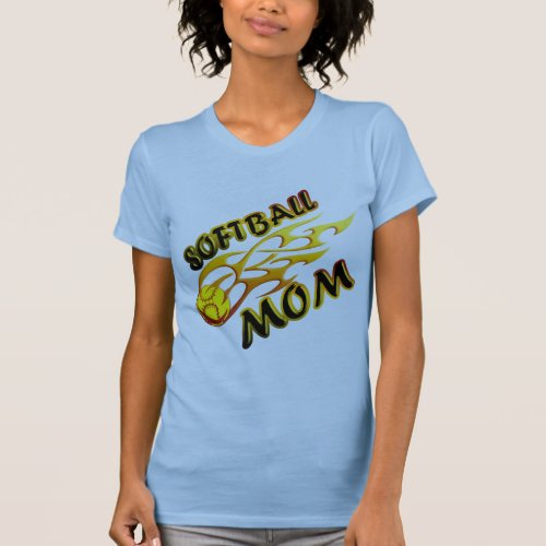 Softball Mom flame copypng T_Shirt