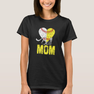 Softball Mom For Women Pitcher Catcher Mother's D T-Shirt